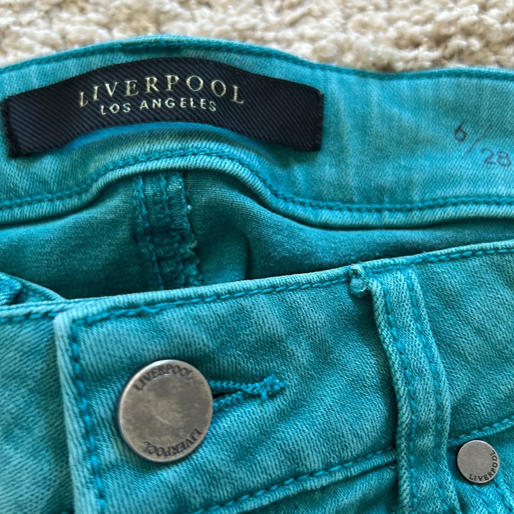 Liverpool Turquoise Pants - Picture 3 of 6
